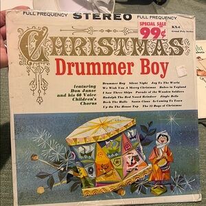 1958 Vintage Classic Christmas Drummer Boy Don Janse LPGrand Prix Stereo Holiday